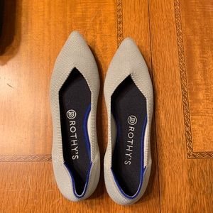 Rothy’s the point flat in Flax, size 8